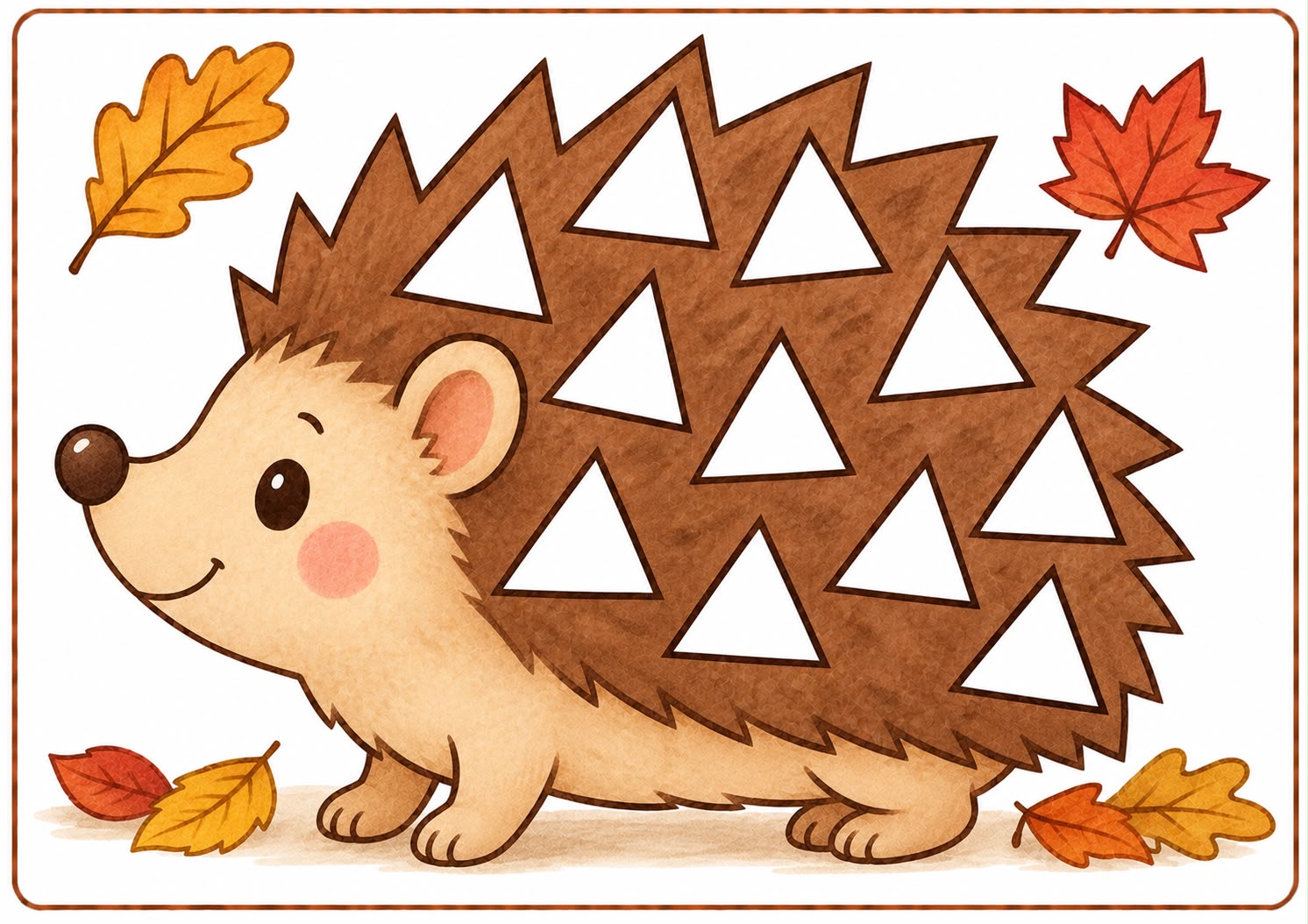 Igel - Knetvorlage