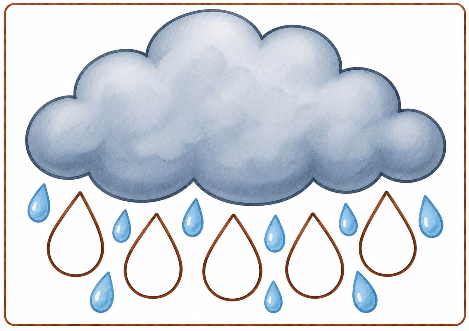 Wolke - Knetvorlage
